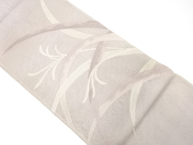 JAPANESE KIMONO / ANTIQUE FUKURO OBI / SILK / WOVEN GRASS